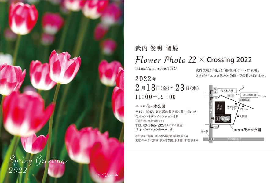 武内 俊明 個展［Flower Photo 22 x Crossing 2022］ご案内